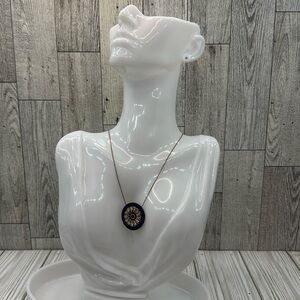 Turkey N-925  Blue & Clear Rhinestone Necklace